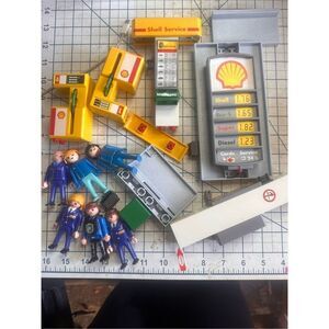 Playmobil SHELL GAS STATION vintage playset pieces and accessories 3014  219 882